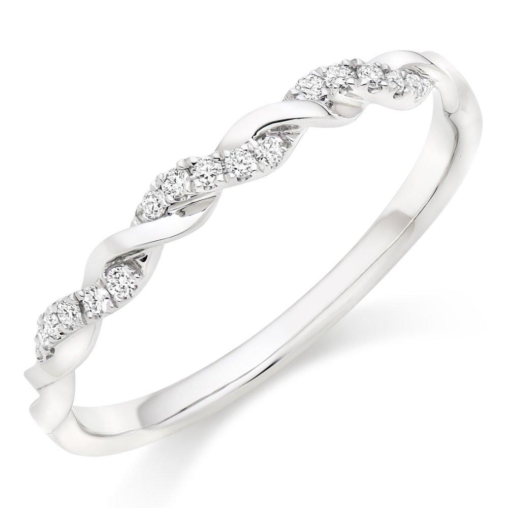 Entwine Platinum Diamond Twist Wedding Ring
